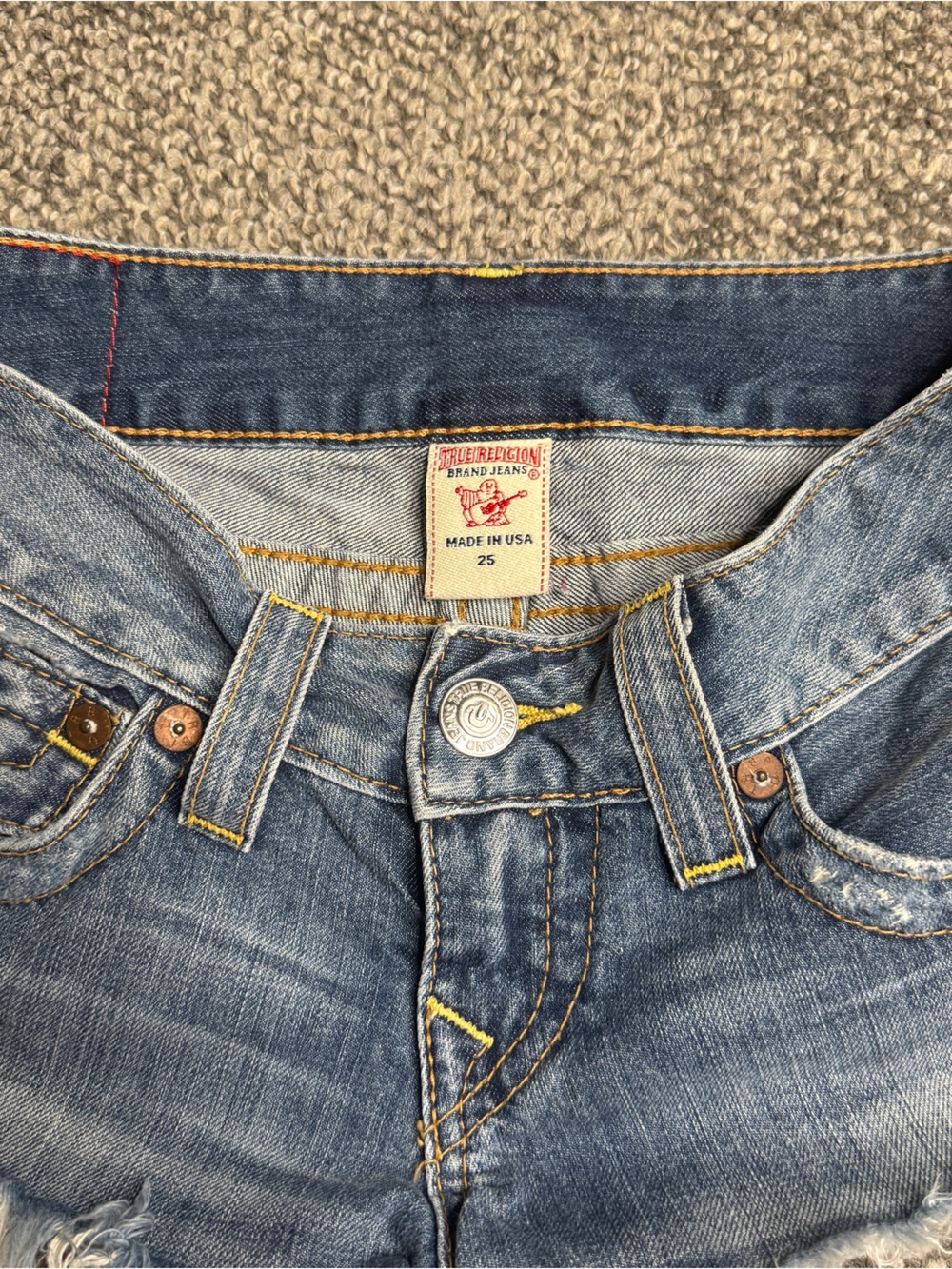 True Religion Jeans Shorts Joey Size 25 - Picture 3 of 3